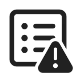 Text Bullet List Square Warning SVG Icon
